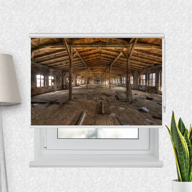 Motivrollo 'Alte Fabrikhalle' | Bis B 430 x H 440 cm