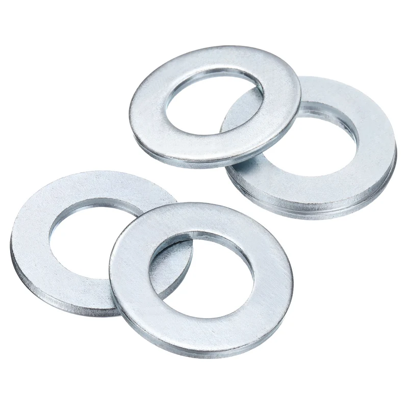 15Pcs 3/4" Carbon Steel SAE Flat Washers 0.83" x 1.48" x 0.11" Silver Tone