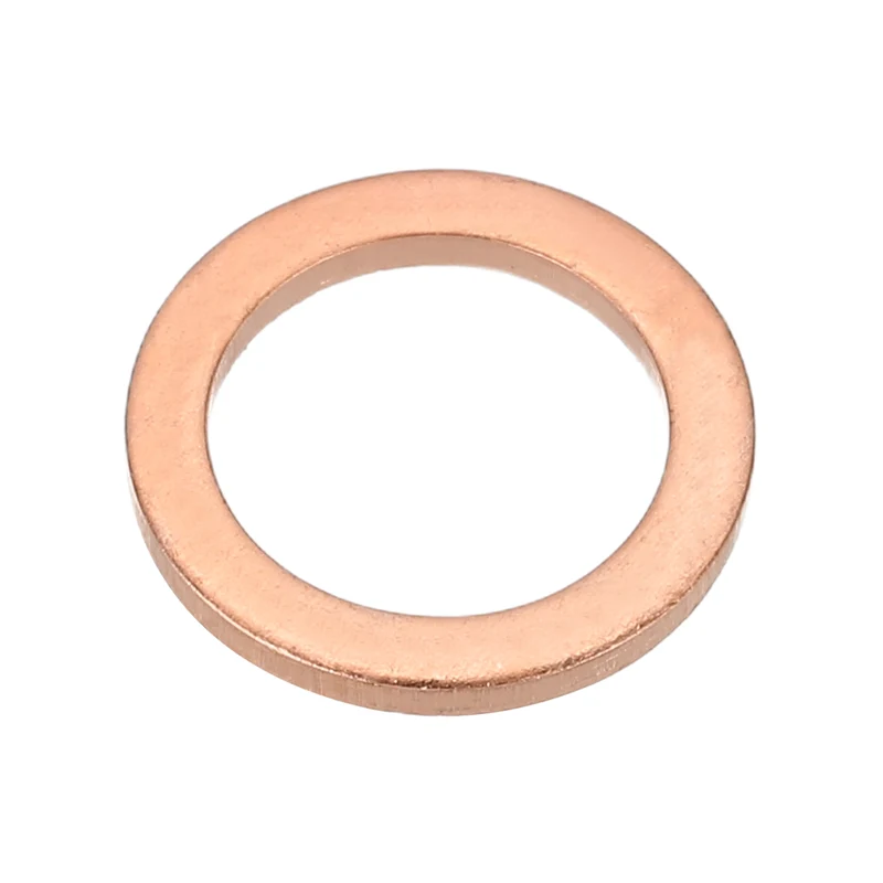 M10x14x1.5mm Flat Washers, 25PCS Copper Automotive Drain Plug Gaskets, Purple