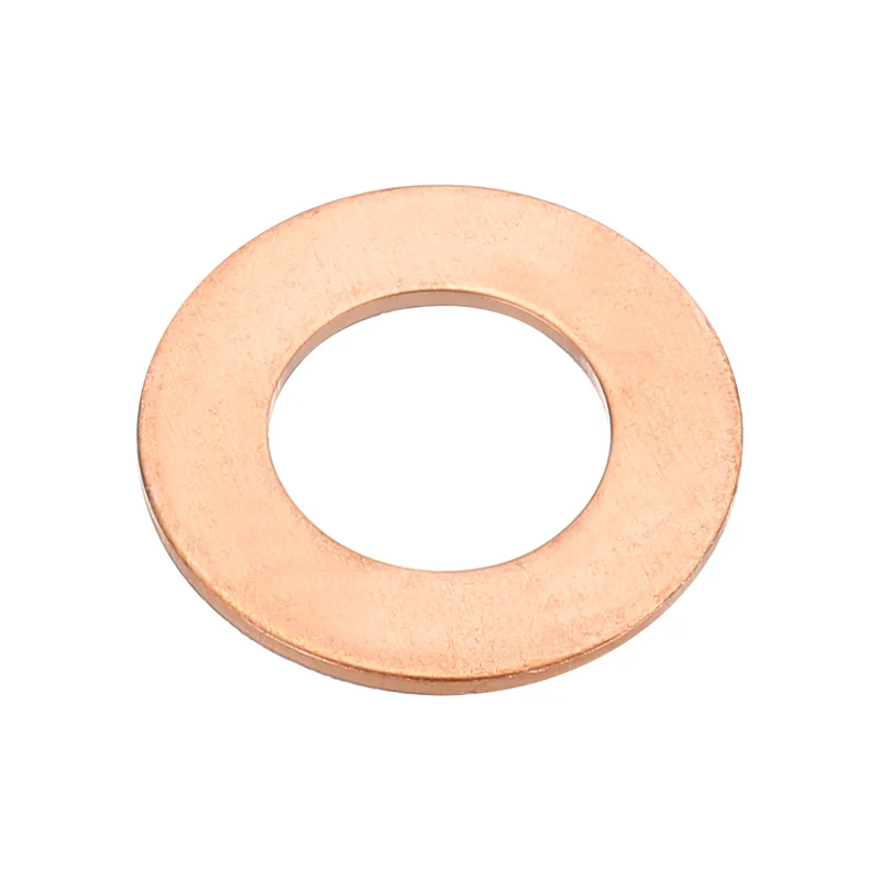 M10x18x1mm Flat Washers, 25PCS Copper Automotive Drain Plug Gaskets, Purple