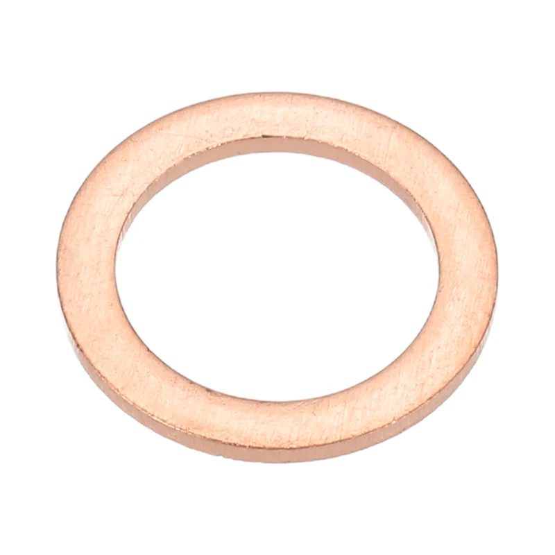 M10x14x1mm Flat Washers, 25PCS Copper Automotive Drain Plug Gaskets, Purple