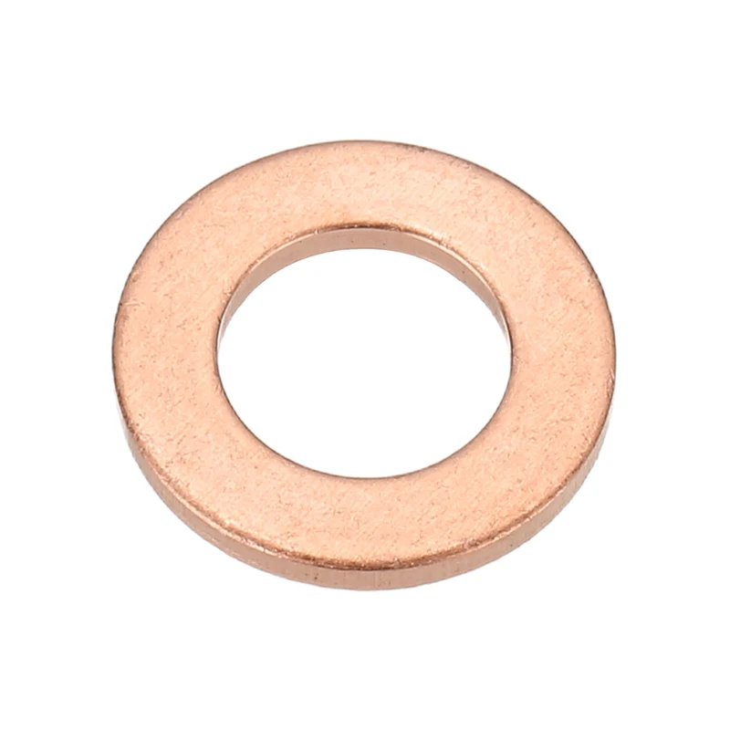 M8x14x1.5mm Flat Washers, 25PCS Copper Automotive Drain Plug Gaskets, Purple