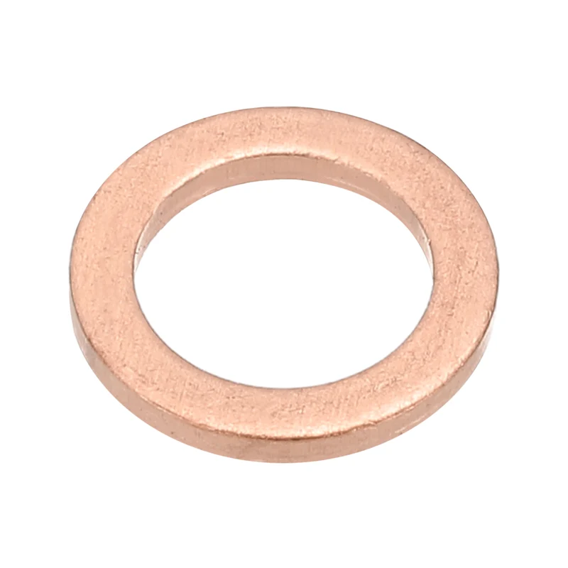 M8x12x1.5mm Flat Washers, 25PCS Copper Automotive Drain Plug Gaskets, Purple