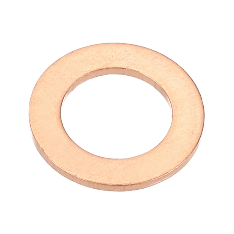 M8x13x1mm Flat Washers, 25PCS Copper Automotive Drain Plug Gaskets, Purple
