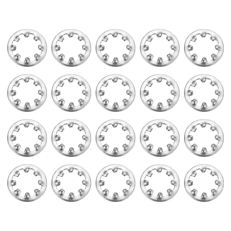 50Pcs 10# 304 Stainless Steel Internal Tooth Lock Washer