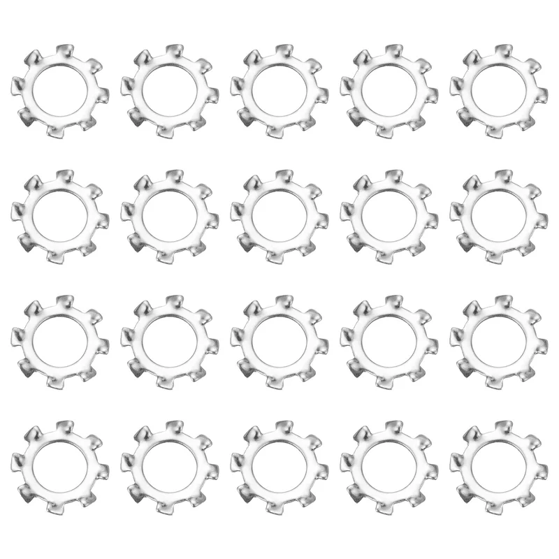 40Pcs 5/16" 304 Stainless Steel External Tooth Lock Washer