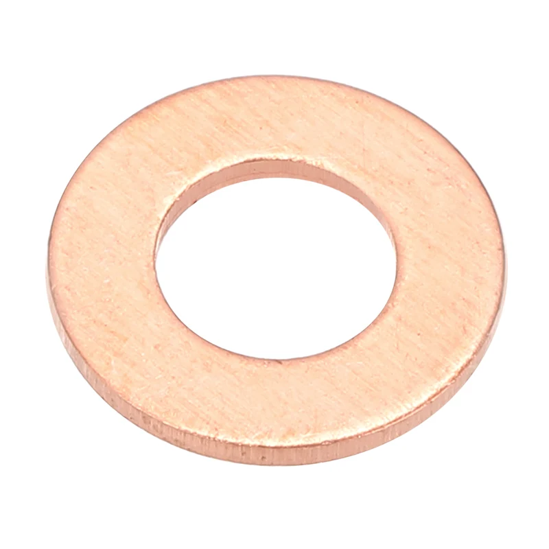 M6x12x1mm Flat Washers, 25PCS Copper Automotive Drain Plug Gaskets, Purple
