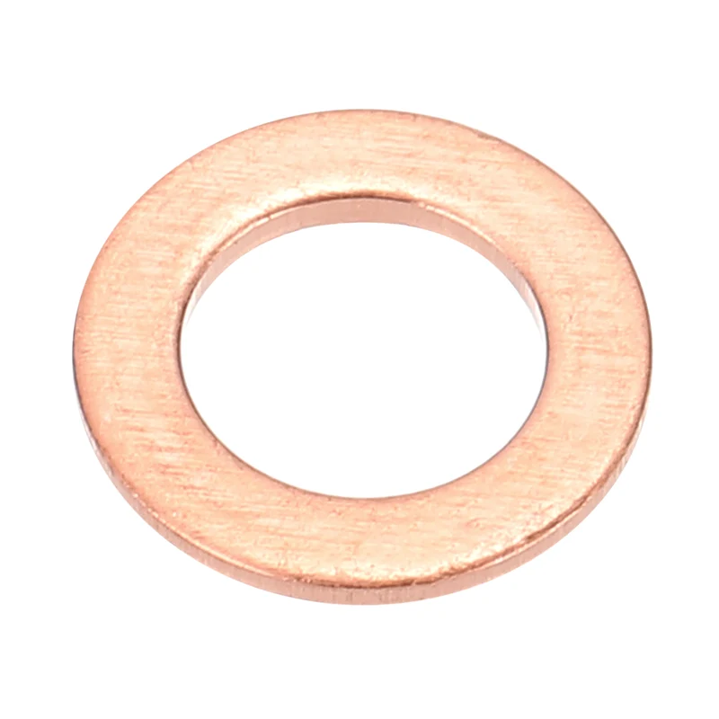 M6x10x1mm Flat Washers, 25PCS Copper Automotive Drain Plug Gaskets, Purple