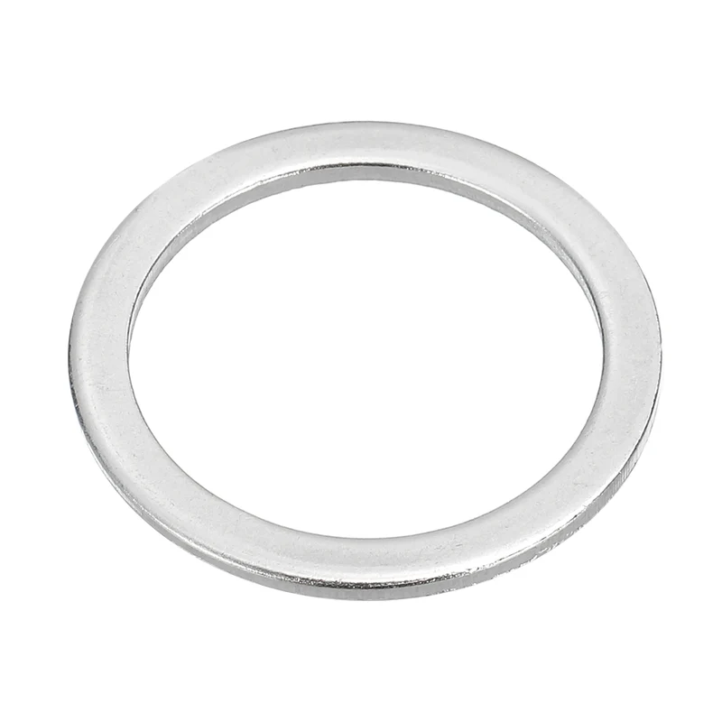 M22x28x1.5mm Flat Washers, 50PCS Aluminum Automotive Drain Plug Gaskets, Silver