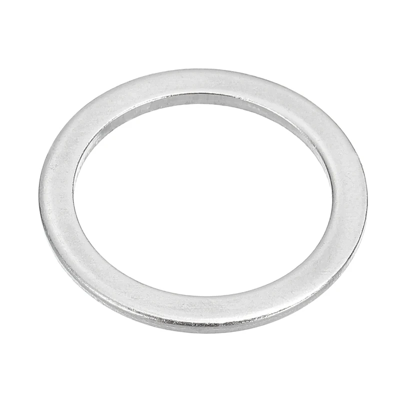 M20x26x1.5mm Flat Washers, 50PCS Aluminum Automotive Drain Plug Gaskets, Silver