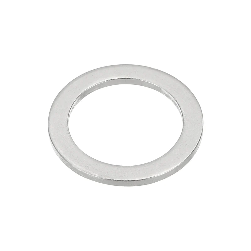M16x22x1.5mm Flat Washers, 50PCS Aluminum Automotive Drain Plug Gaskets, Silver