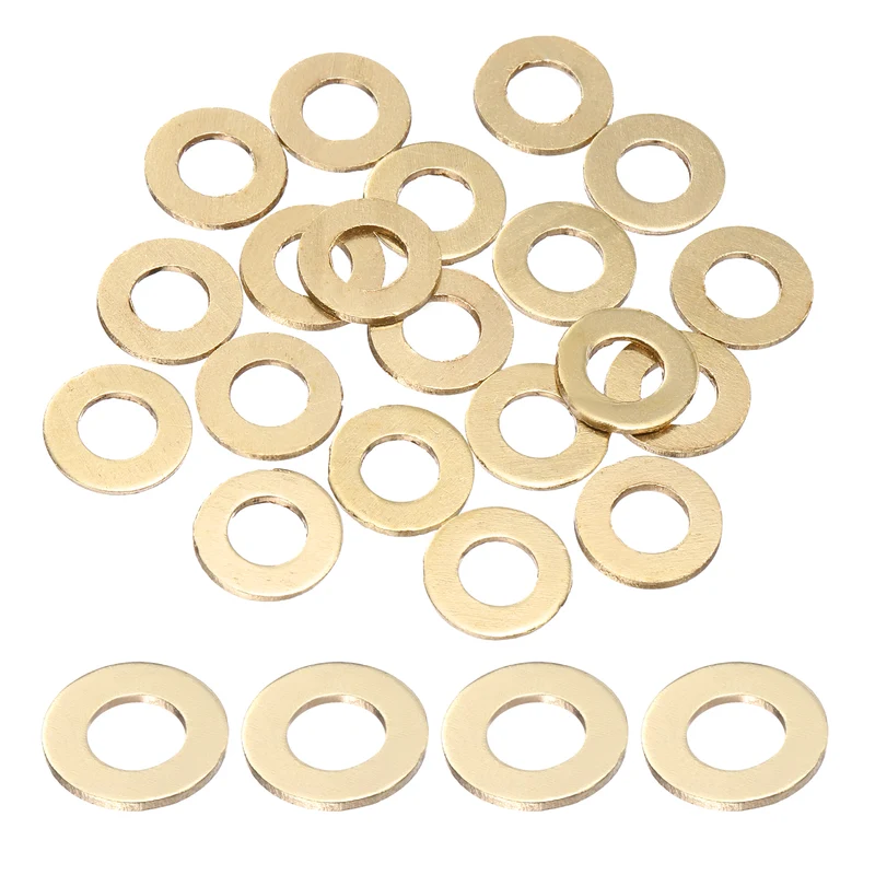 20Pcs M6 Flat Washer 12mmx6mmx1mm Brass Sealing Washers for Screws Bolt