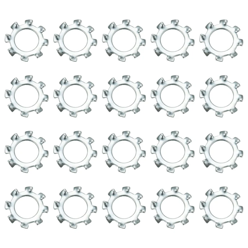 50Pcs 5/16" Zinc-Plated Carbon Steel External Tooth Lock Washer