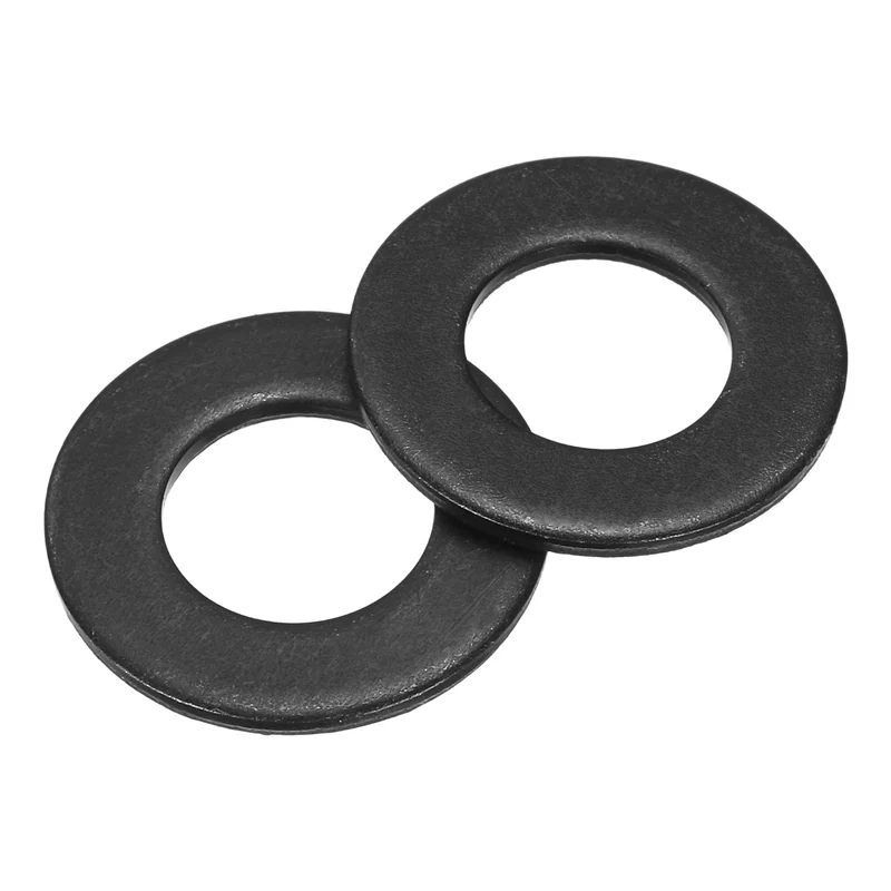 100 Pcs Fender Washer, M10 Carbon Steel Flat Washer Fastener Gasket, Black