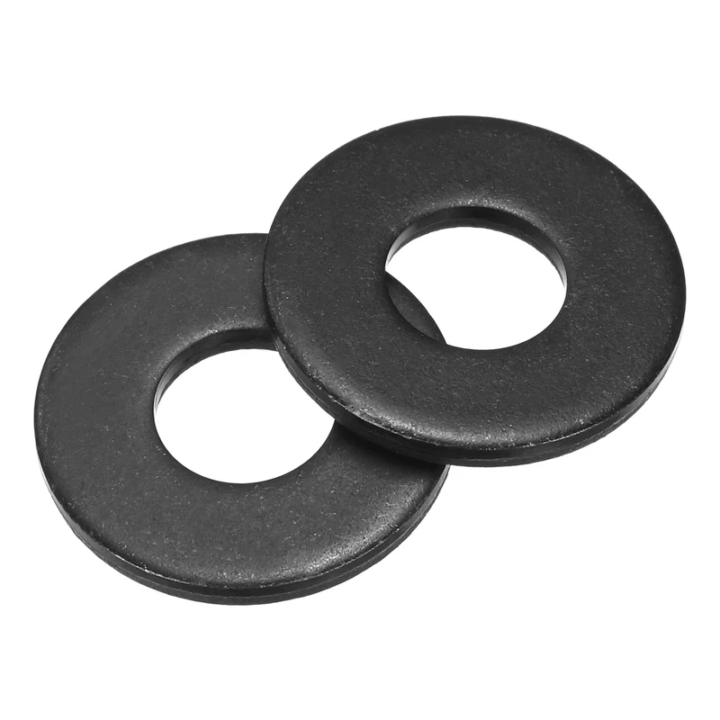 100 Pcs Fender Washer, M8 Carbon Steel Flat Washer Fastener Gasket, Black
