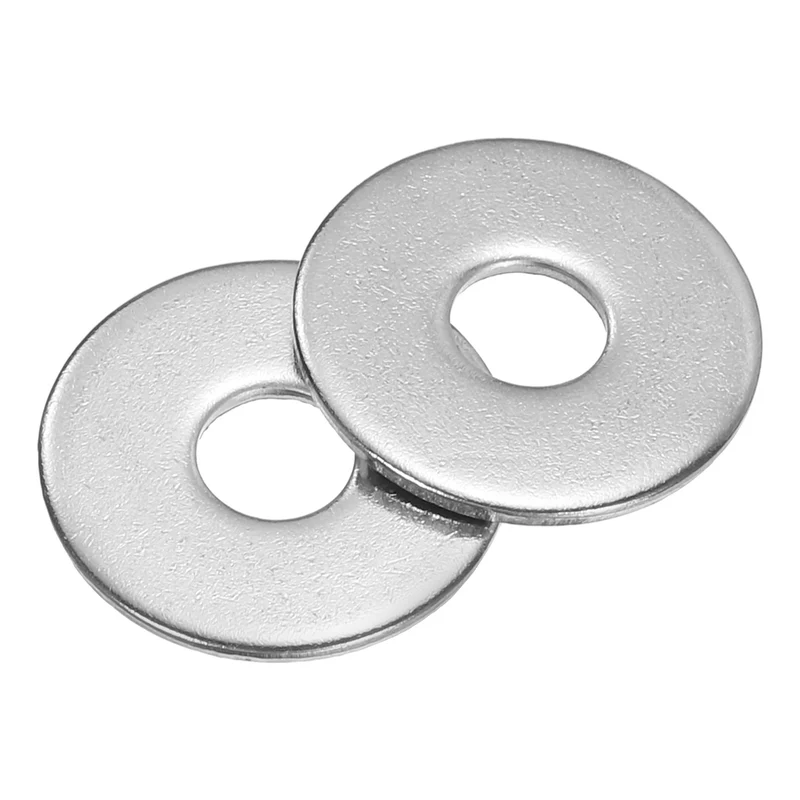 100 Pcs Fender Washer, M6 304 Stainless Steel Flat Washer Gasket, Silver