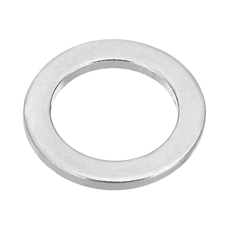 M12x18x1.5mm Flat Washers, 50PCS Aluminum Automotive Drain Plug Gaskets, Silver