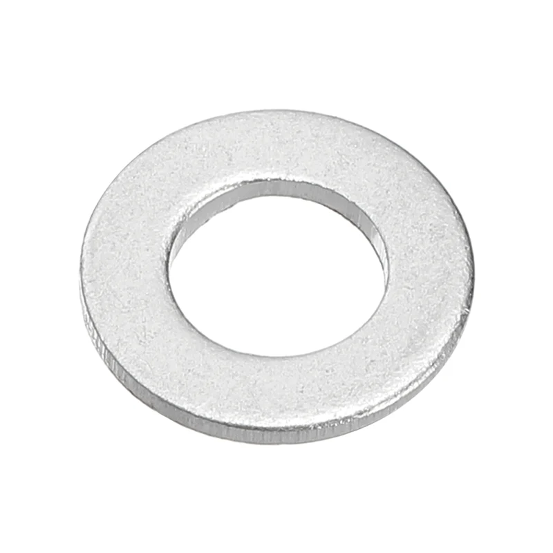 M6x12x1mm Flat Washers, 50PCS Aluminum Automotive Drain Plug Gaskets, Silver