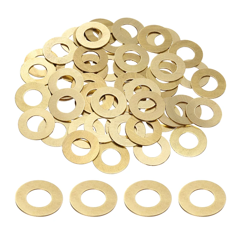 50Pcs M12 Flat Washer 24mmx12mmx1mm Brass Sealing Washers for Screws Bolt