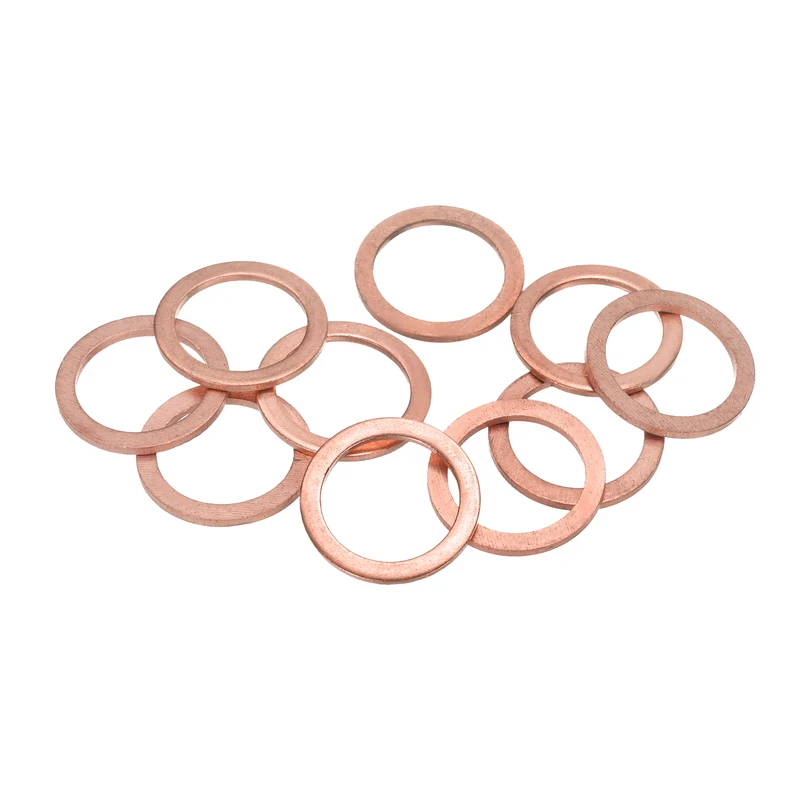 20 Pcs Flat Washers, M18x24x1.5mm Copper Sealing Washer, Sealing Ring Gasket