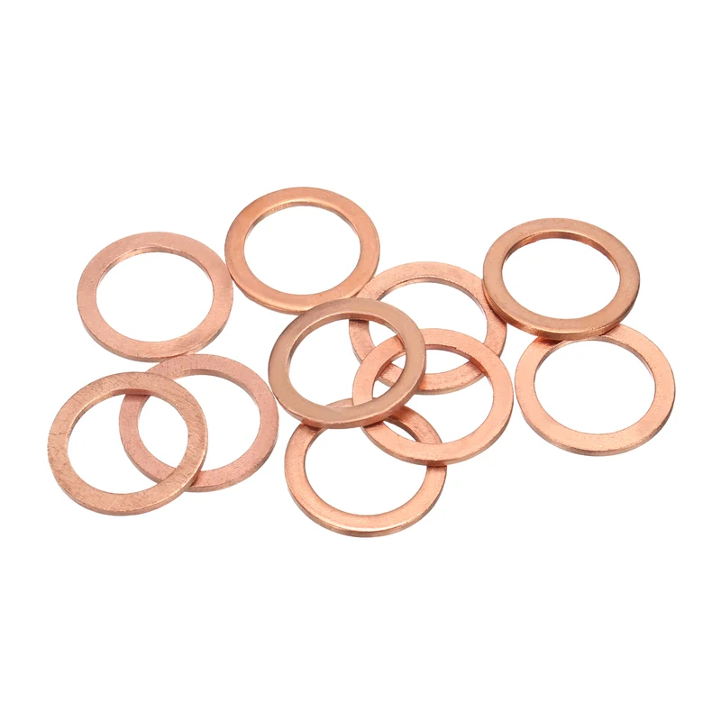 20 Pcs Flat Washers, M16x22x1.5mm Copper Sealing Washer, Sealing Ring Gasket