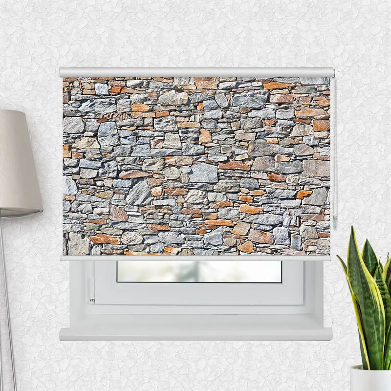 Motivrollo 'Natursteinmauer' | Bis B 430 x H 440 cm