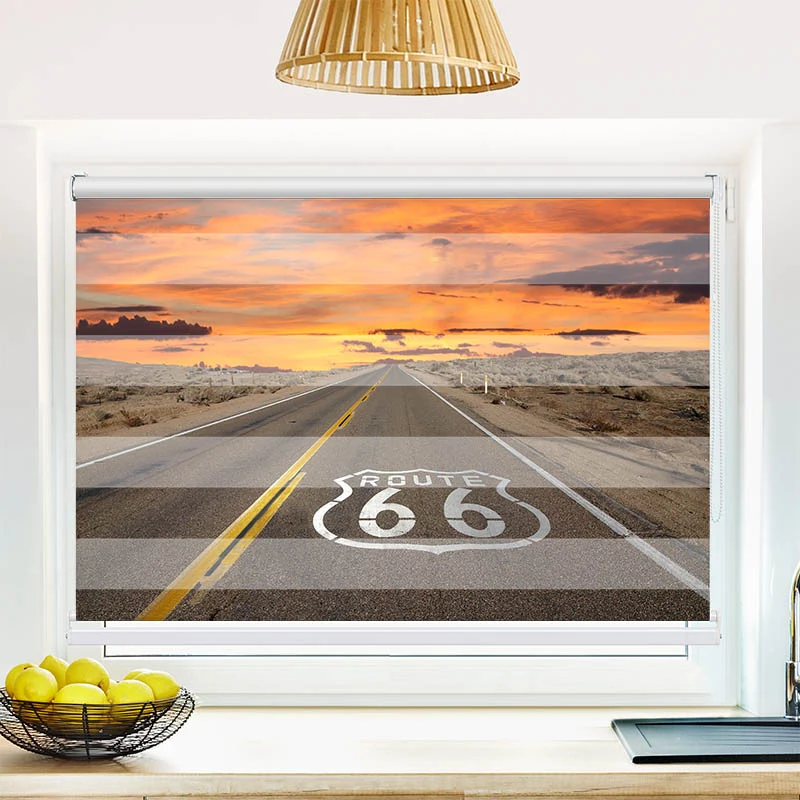 Klemmfix Doppelrollo "Route 66" | Klemm Doppelrollo