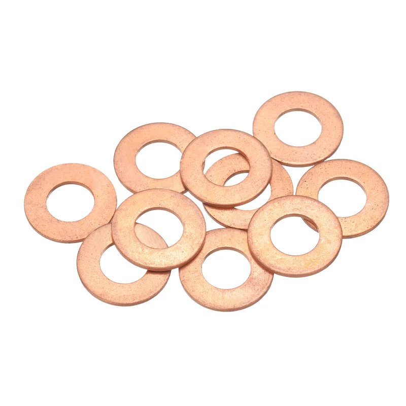 10 Pcs Flat Washers, M12x24x1.5mm Copper Sealing Washer, Sealing Ring Gasket