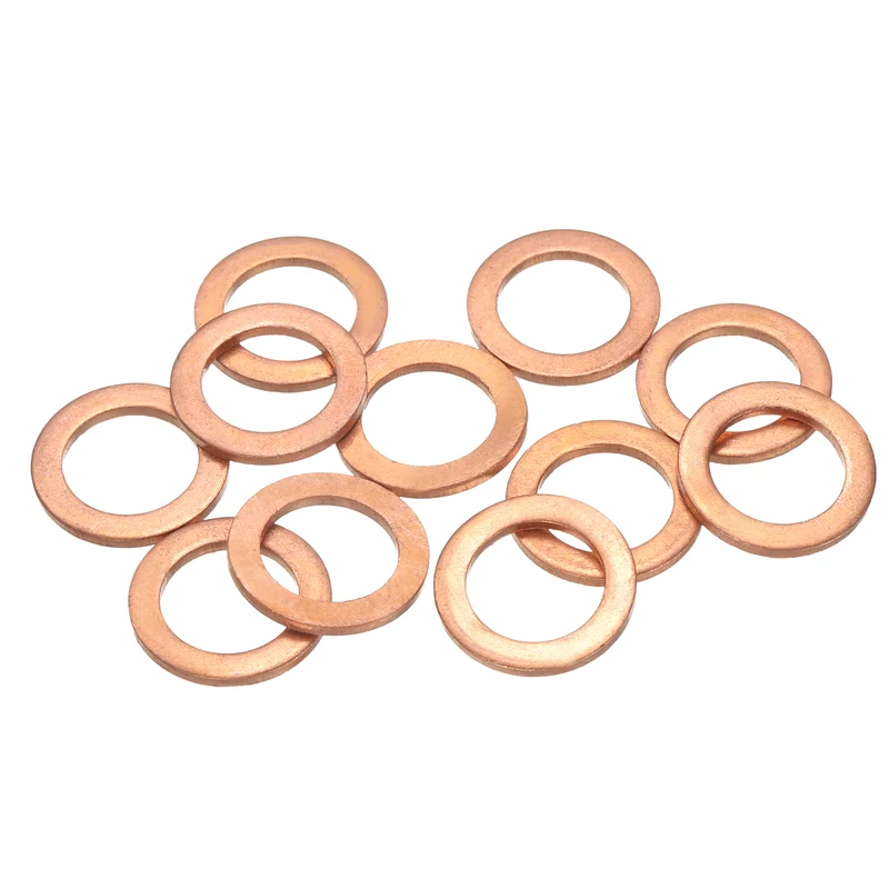20Pcs Flat Washers M12x18x1.5mm Copper Sealing Washer Sealing Ring Gasket
