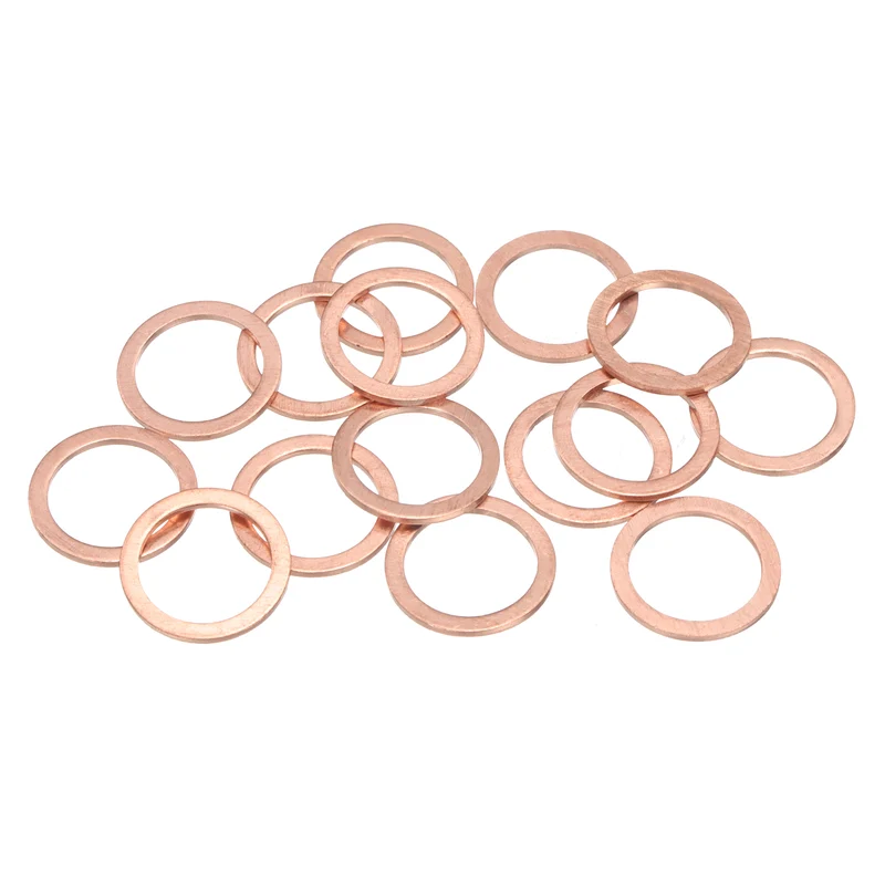 80Pcs Flat Washers M12x16x1mm Copper Sealing Washer Sealing Ring Gasket)