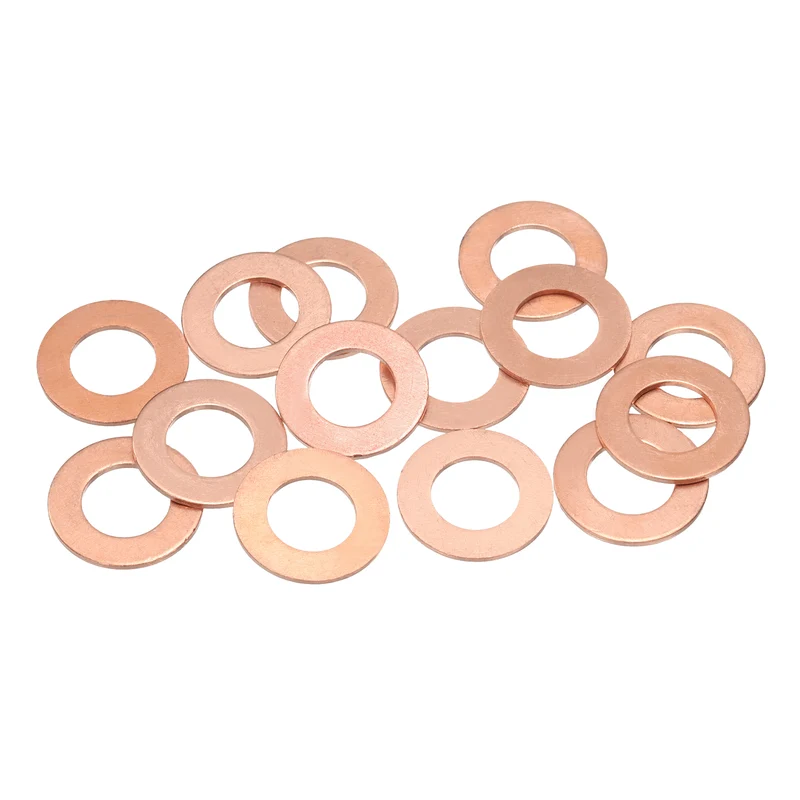 30 Pcs Flat Washers, M10x18x1mm Copper Sealing Washer, Sealing Ring Gasket