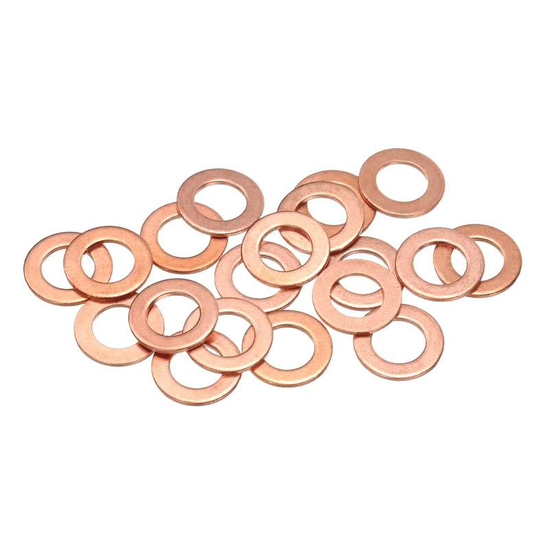 40 Pcs Flat Washers, M8x14x1mm Copper Sealing Washer, Sealing Ring Gasket