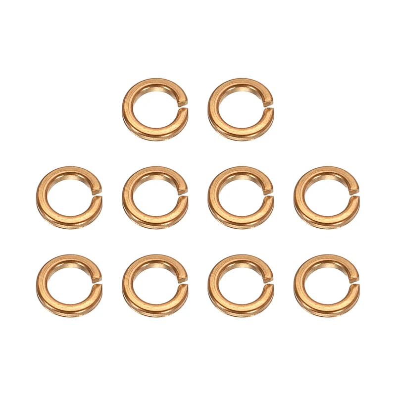 M3x4.8x0.8mm Split Lock Washer, 10 PCS Copper Metric Spring Lock Gaskets