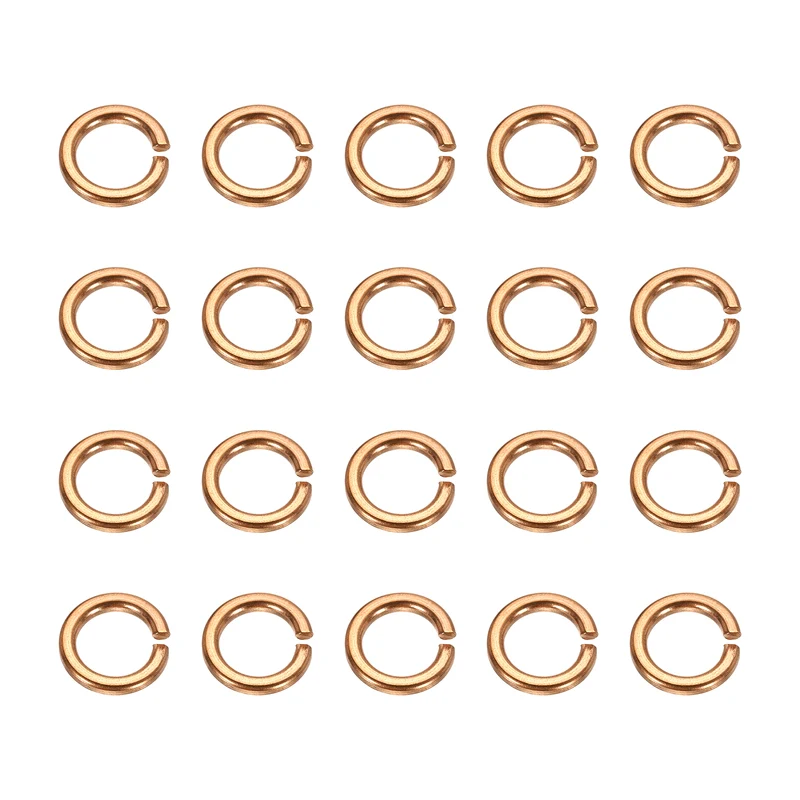 M6x9x1.6mm Split Lock Washer, 20 PCS Copper Metric Spring Lock Gaskets
