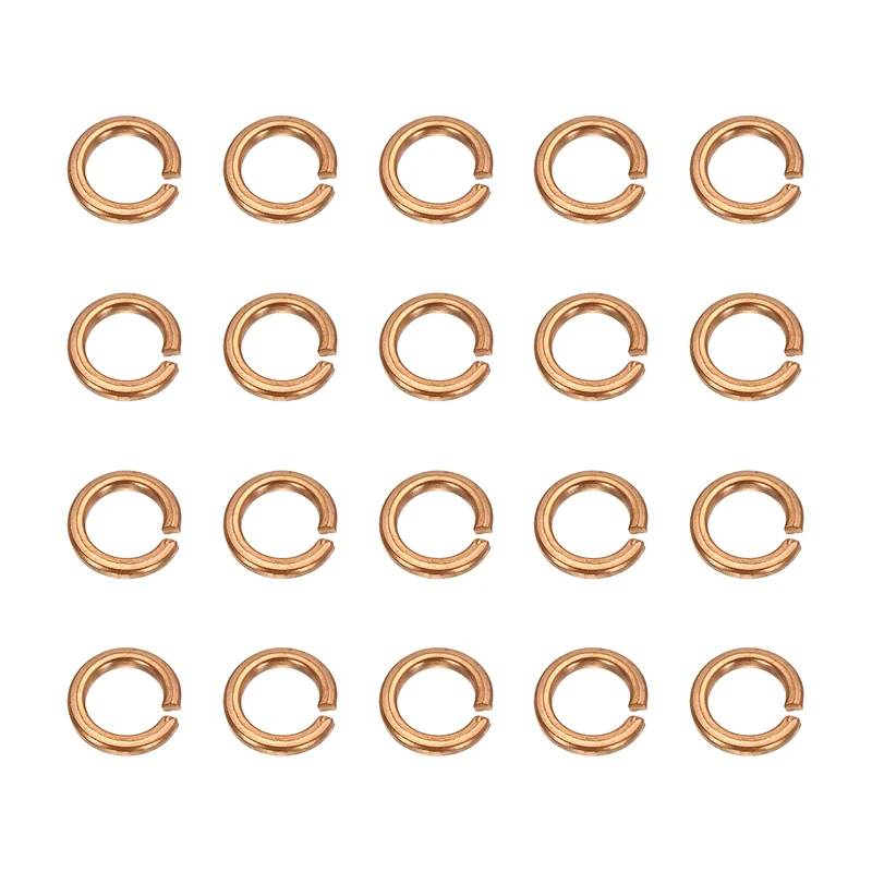 M4x6x1.1mm Split Lock Washer, 20 PCS Copper Metric Spring Lock Gaskets