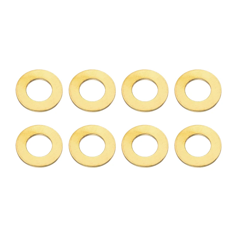 M16x30x2.5mm Flat Washer, 8PCS Brass Automotive Drain Plug Gasket, Golden