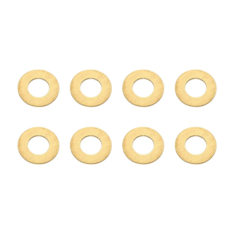 M14x28x2mm Flat Washer, 8PCS Brass Automotive Drain Plug Gasket, Golden