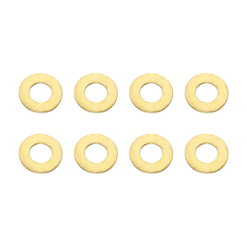 M12x24x2mm Flat Washer, 8PCS Brass Automotive Drain Plug Gasket, Golden