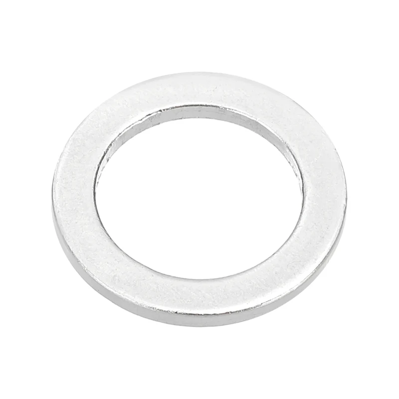 M12x18x1.5mm Flat Washers, 100PCS Aluminum Automotive Drain Plug Gaskets, Silver