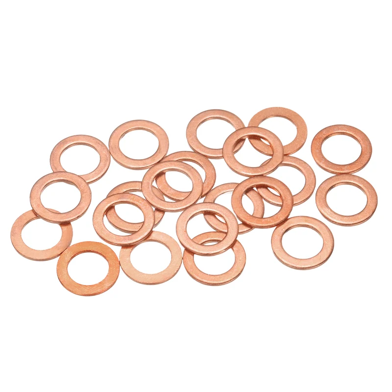 40Pcs Flat Washers M8x13x1mm Copper Sealing Washer Sealing Ring Gasket)