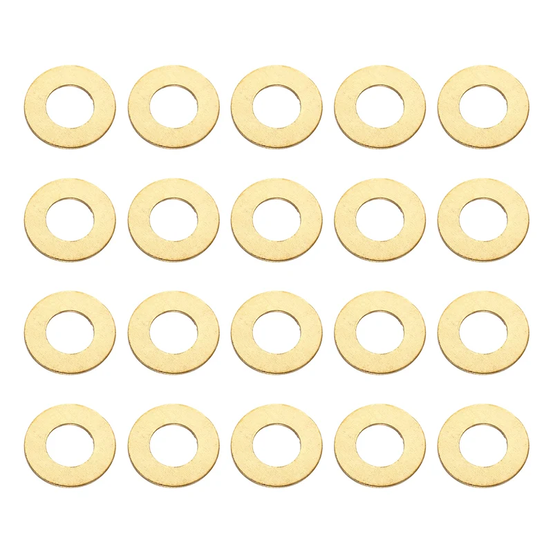 M12x24x1.2mm Flat Washer, 20PCS Brass Automotive Drain Plug Gasket, Golden
