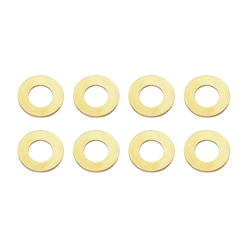 M10x20x2mm Flat Washer, 8PCS Brass Automotive Drain Plug Gasket, Golden