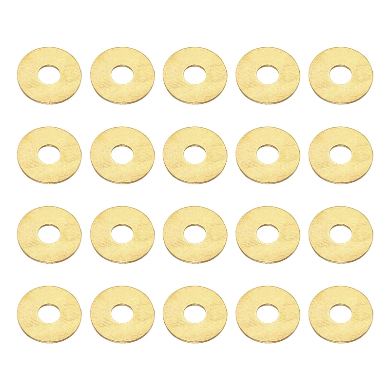M6x18x1mm Flat Washer, 20PCS Brass Automotive Drain Plug Gasket, Golden