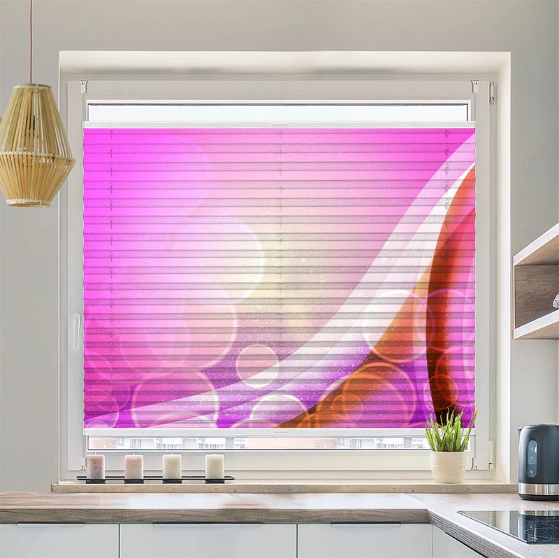 Wabenplissee Motiv "Grafik Pink"