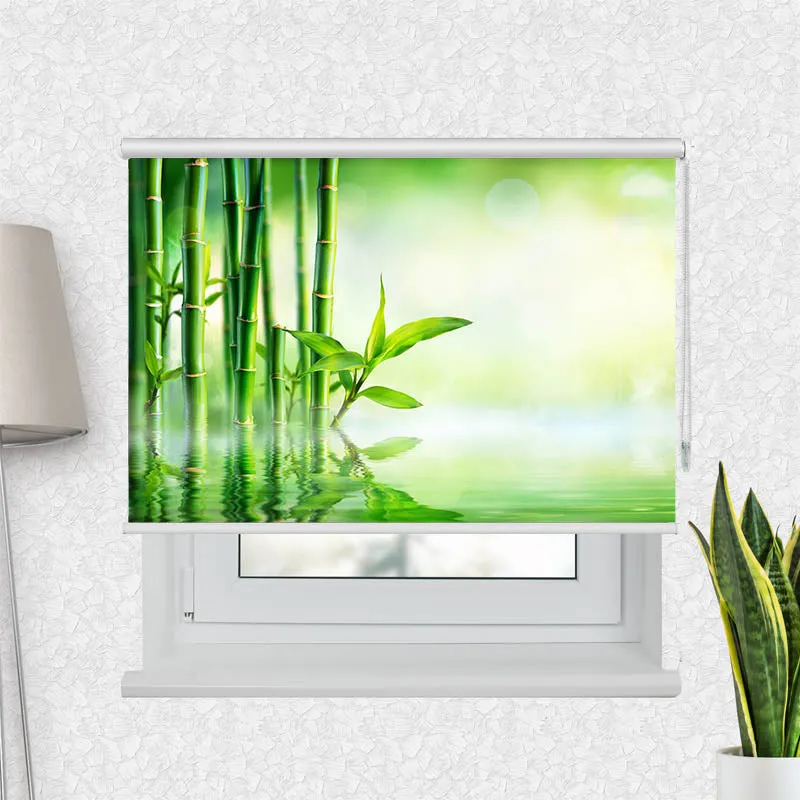 Motivrollo 'Bambus Wasser' | Bis B 430 x H 440 cm