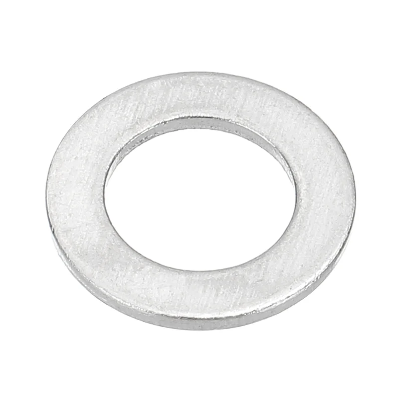 M8x14x1mm Flat Washers, 100PCS Aluminum Automotive Drain Plug Gaskets, Silver