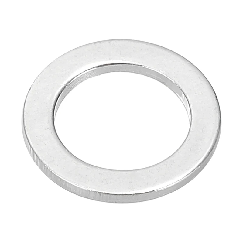 M8x12x1mm Flat Washers, 100PCS Aluminum Automotive Drain Plug Gaskets, Silver