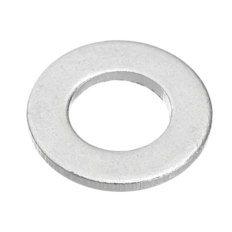 M6x12x1mm Flat Washers, 100PCS Aluminum Automotive Drain Plug Gaskets, Silver