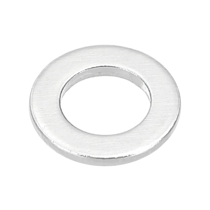 M5x9x1mm Flat Washers, 100PCS Aluminum Automotive Drain Plug Gaskets, Silver