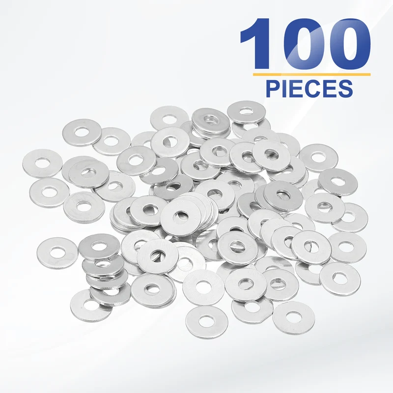 M4x12x1mm Flat Washers, 100PCS Aluminum Automotive Drain Plug Gaskets, Silver